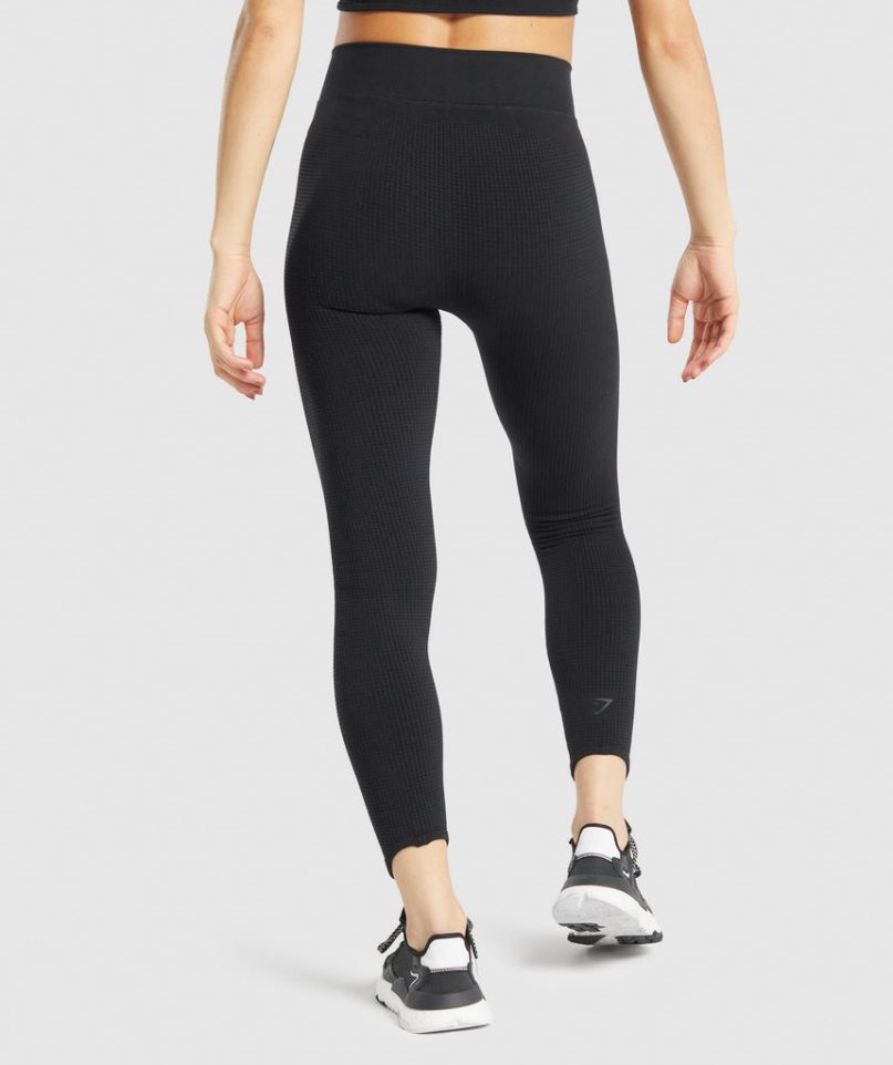 Legginsy Gymshark Pause Seamless Damskie Czarne | PL 981RHA